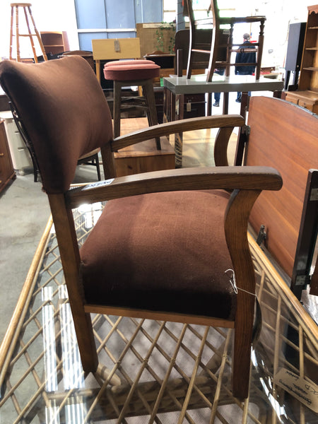 Brown Velvet Nursing Chair