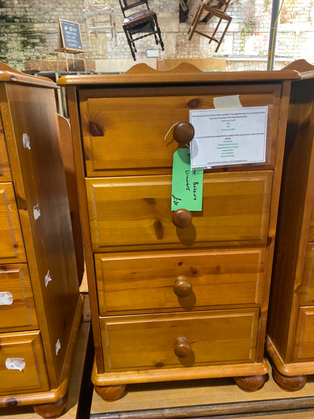 Pine Bedside drawers REF