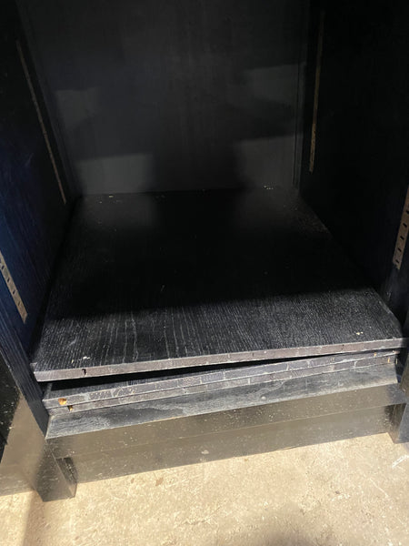 Custom Made Black Sideboard with Stained Glass