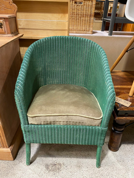 Emerald Green Wicker Tub chair