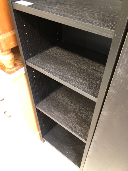 Tall Slim Black Bookcase