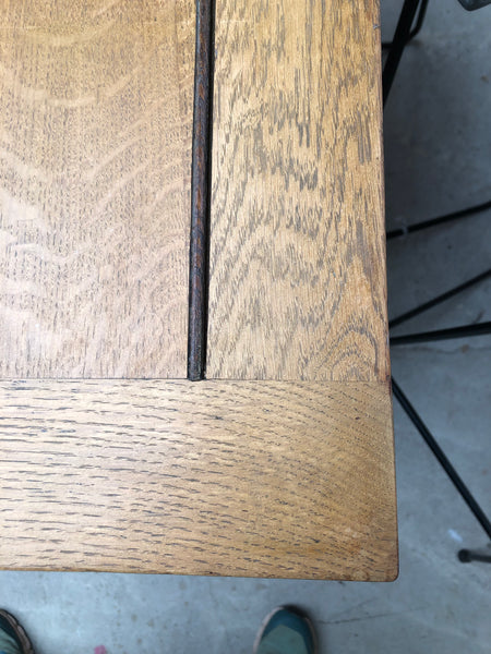 Oak Draw Leaf Dining Table with Barley Twist Legs