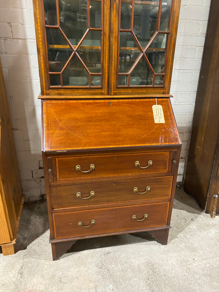 Mahogany Bureau and Display Cabinet