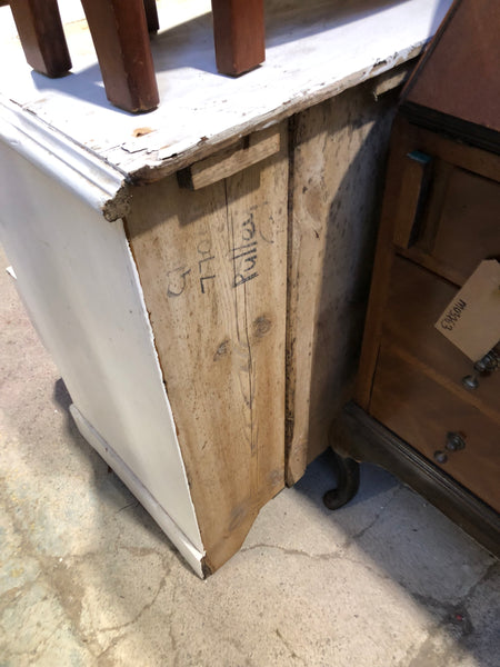 White Painted Pine Chest of 3 Drawers