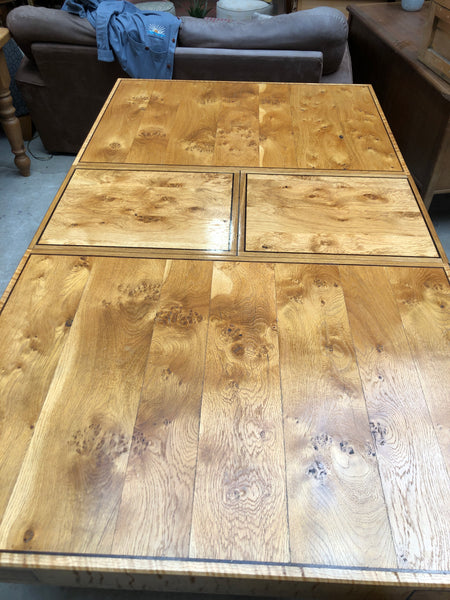 GHC - Burr Elm Extendable Dining Table