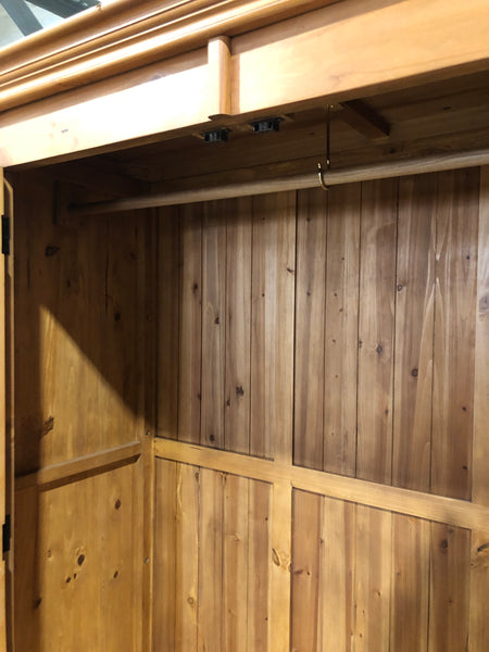 Large Solid Pine Double Wardrobe
