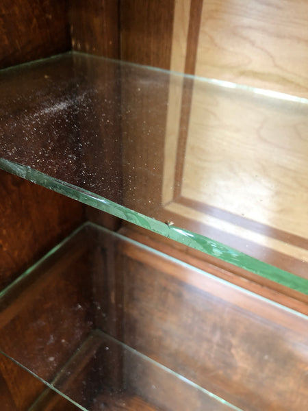 GHC - Antique Glass Fronted Small Oak Display Cabinet