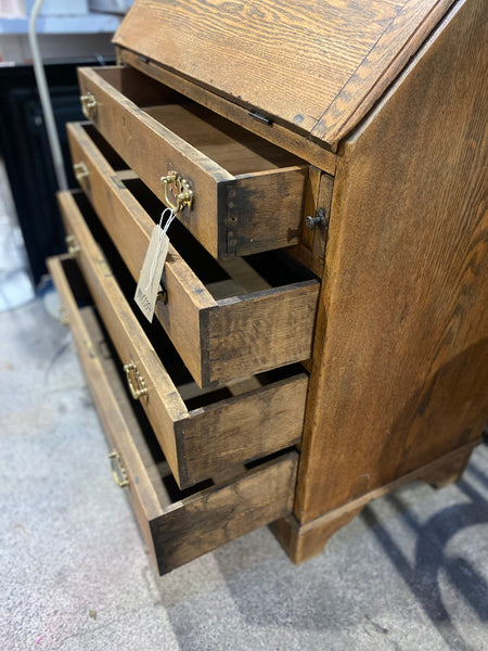 Antique Oak Writing Desk Bureau
