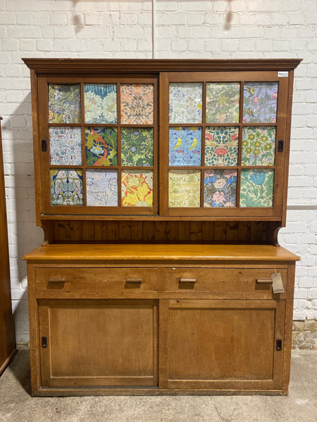 Large Pine Display Hutch Dresser