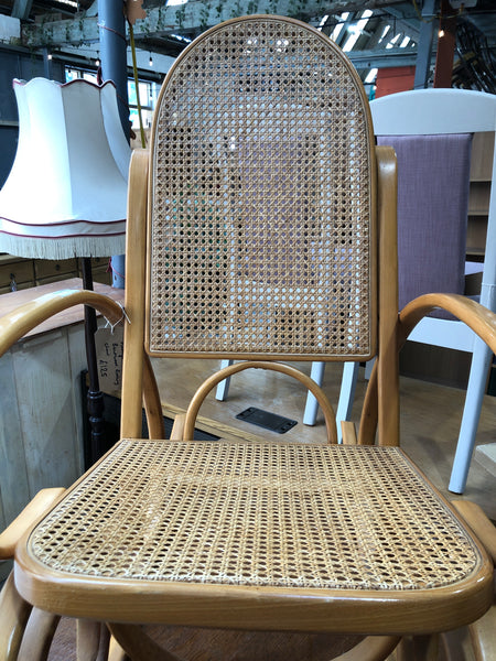 Vintage Cane & Bentwood Rocking Chair