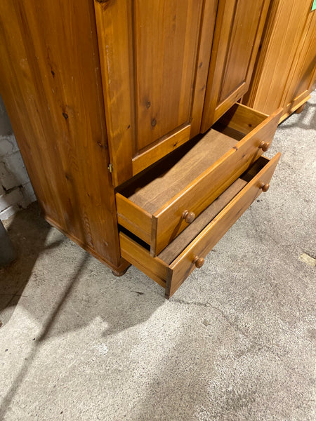 REF - Pine Two Drawer Wardrobe