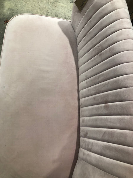 Pink Scalloped Edge Sofa