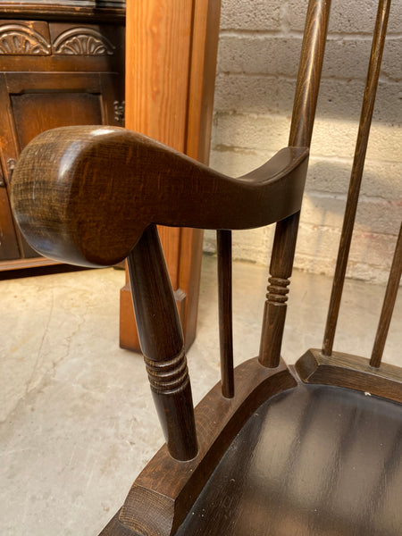 Antique Spindle Back Farmhouse Rocking Chair