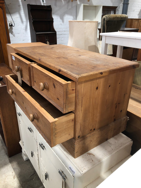 GHC - Pine Low Chest of 3 Drawers