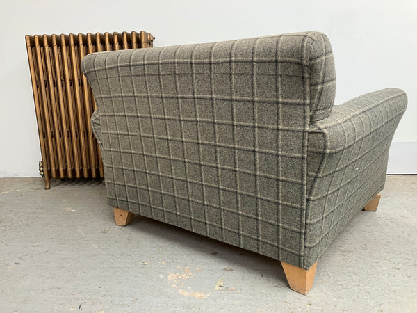 GHC - Grey Tartan Style Deep Comfortable Armchair