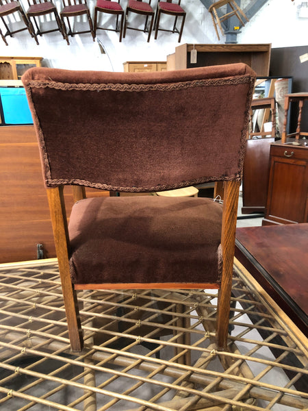Brown Velvet Nursing Chair