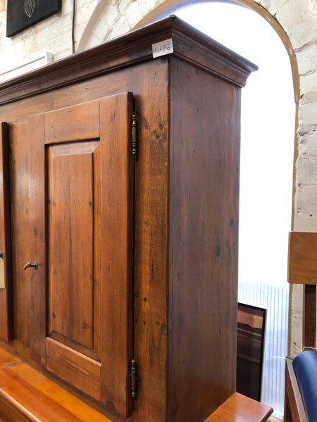 Solid Pine Two Part Step Back Cupboard