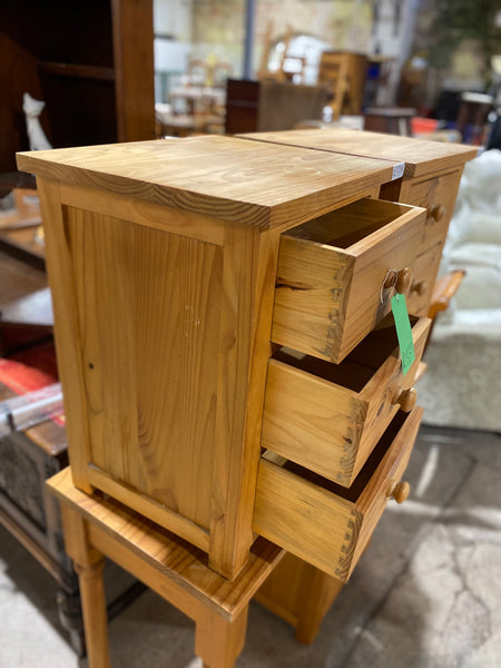 REF - Pair of Pine Bedside Tables