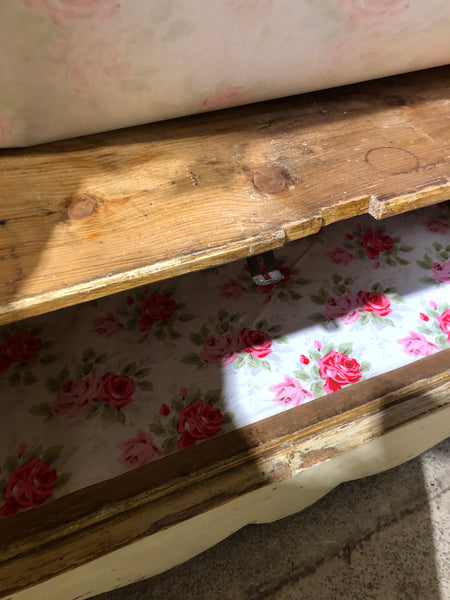 Rustic Painted Pine Compact Sideboard