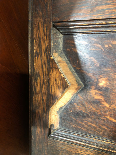 Vintage Oak Bureau With Barley Twist Legs
