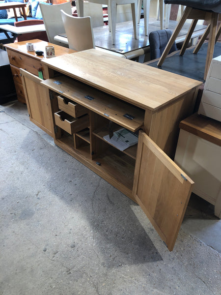 Oak Hidden Home Office Cupboard