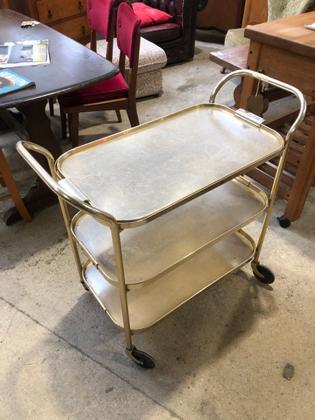 Gold Metal Drinks Trolley