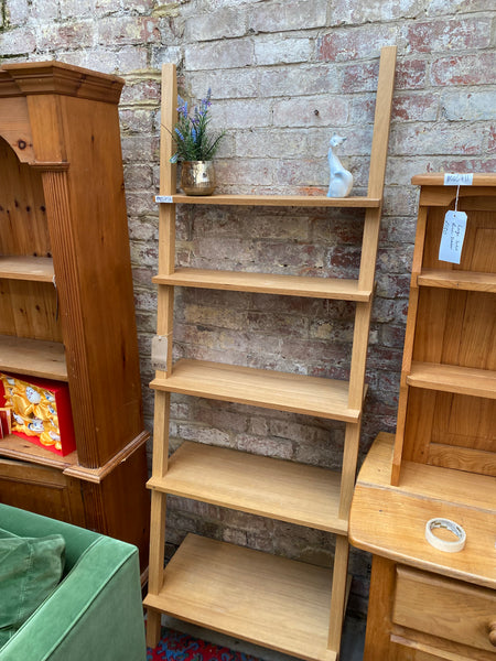 Wall Leaning Oak Bookcase