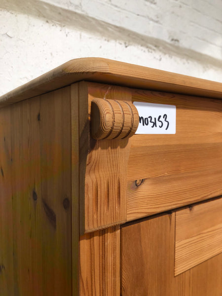Pine Double Wardrobe with Drawer