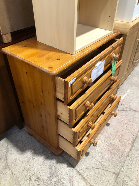 REF - Pine Chest of 4 Drawers