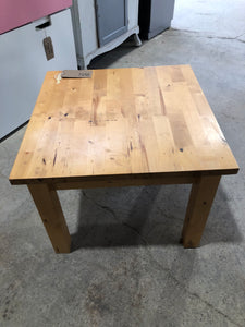 Square Pine Look Veneer Coffee Table - REF