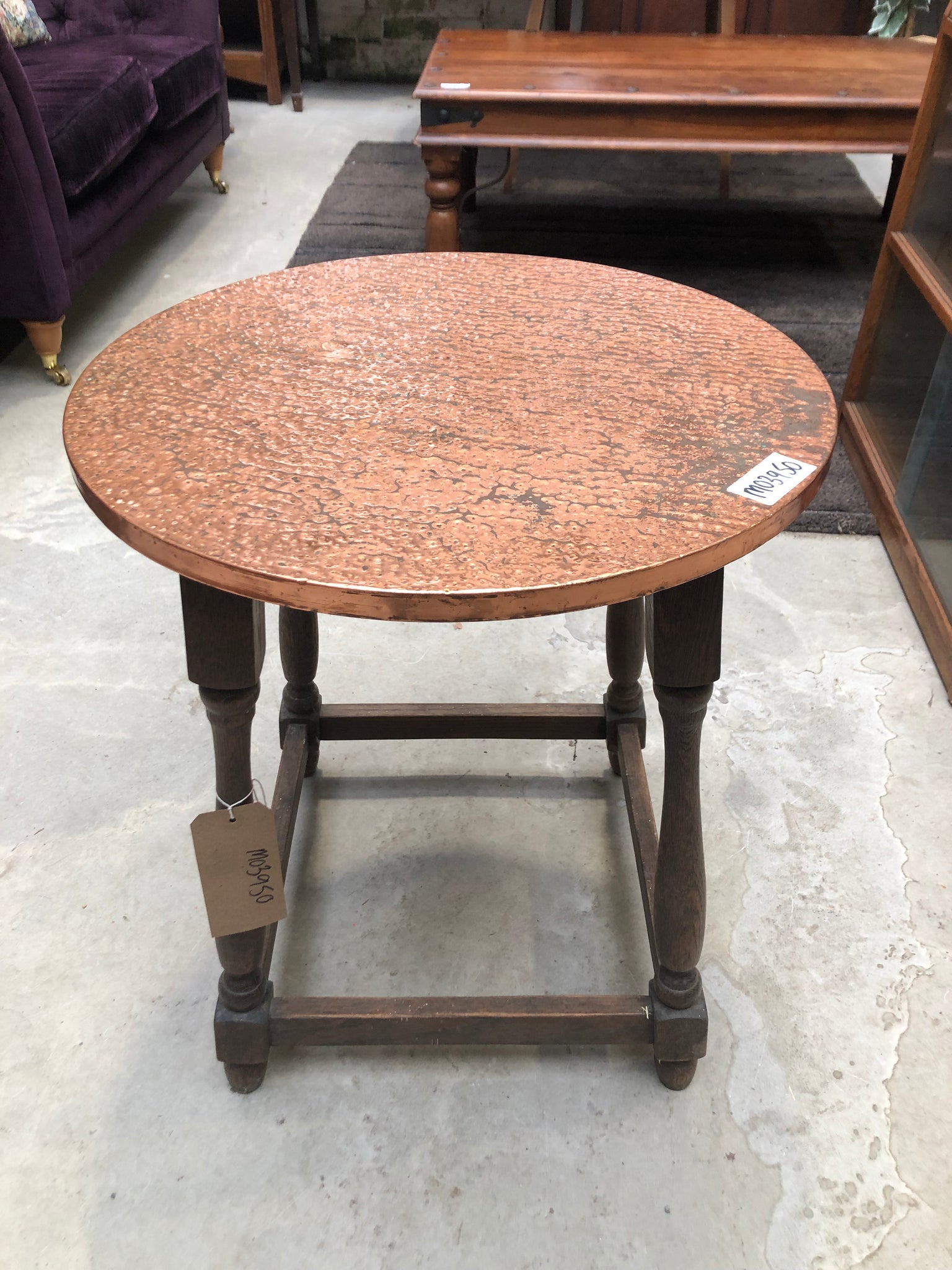 Metal Top Side Table