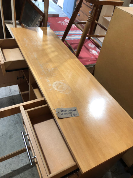Veneer Sideboard with Glass Door