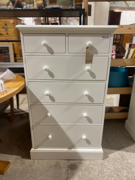White Tallboy Chest of Drawers