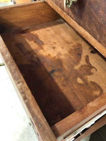 Indonesian Carved Mango Wood Slim Tallboy