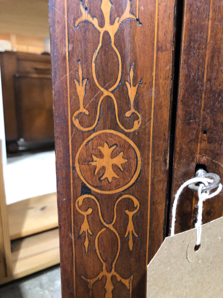 Antique Pier Cabinet with Inlaid & Brass Detailing