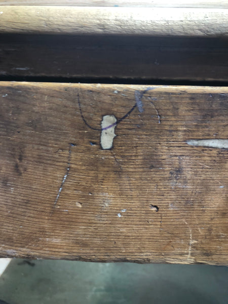 Rustic Pine Two Drawer Farmhouse Dining Table