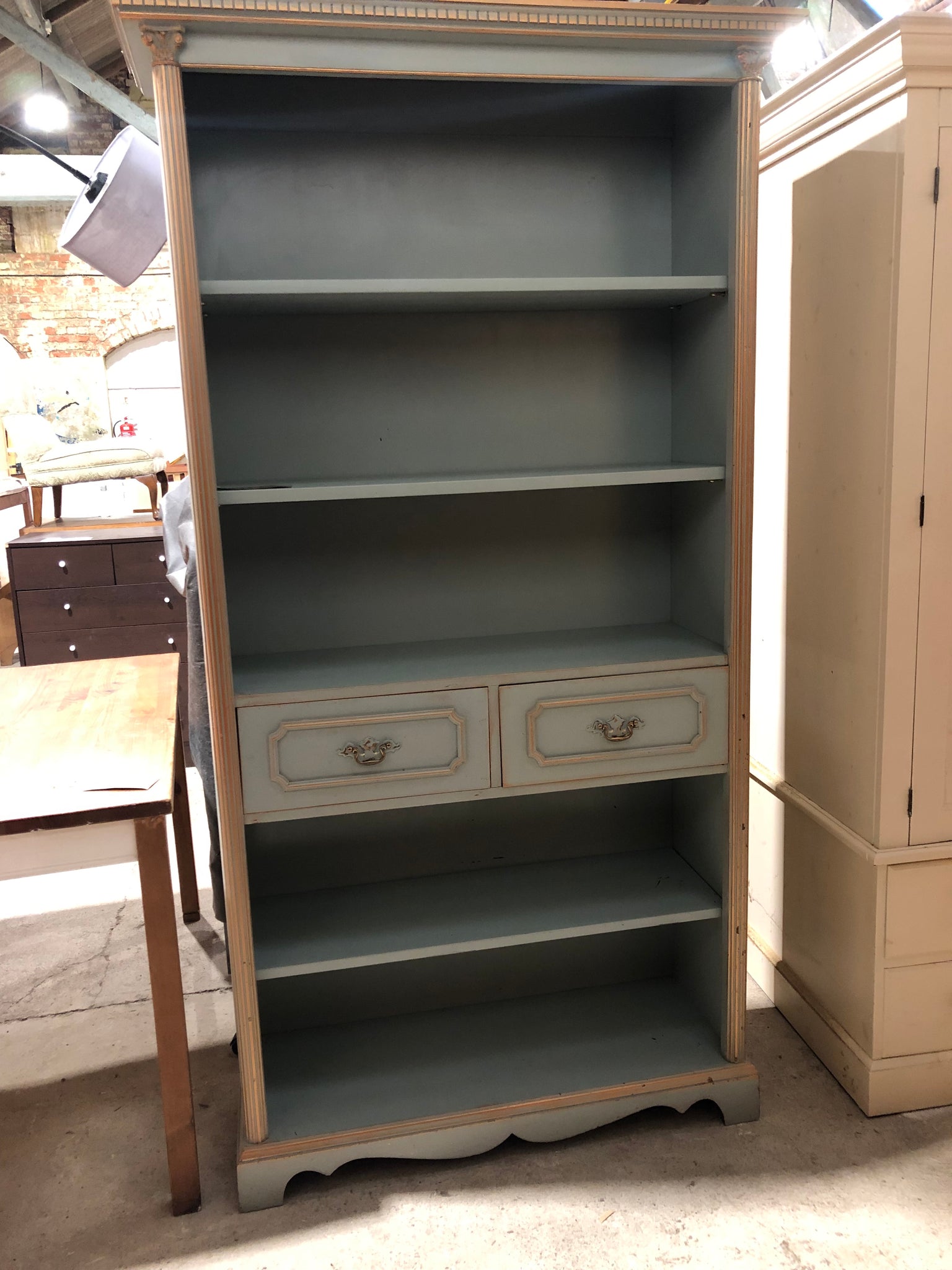 Tall French Antique Style Bookshelf