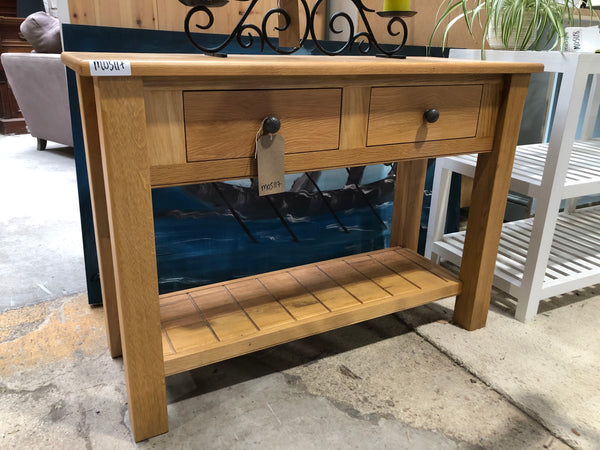 Solid Oak Console Table