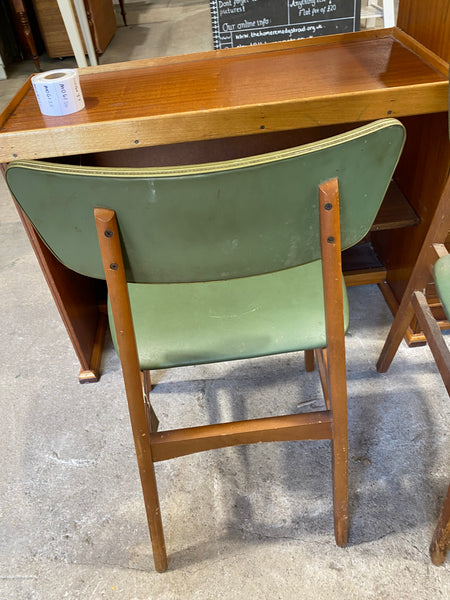 Pair of Green Mid-Century Dining Chairs GHC
