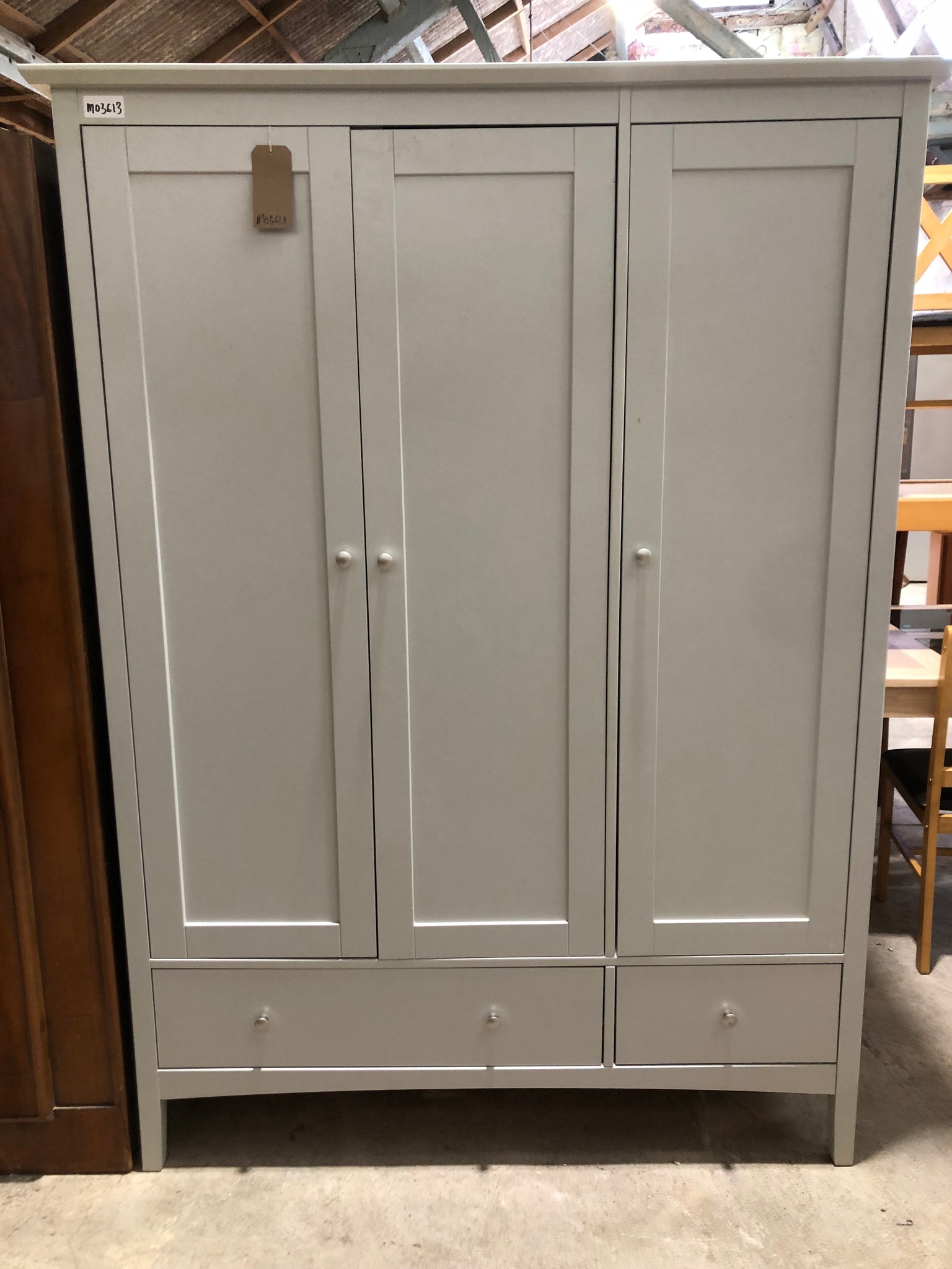 Grey Triple Wardrobe