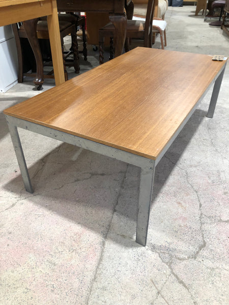 Veneer & Metal Coffee Table