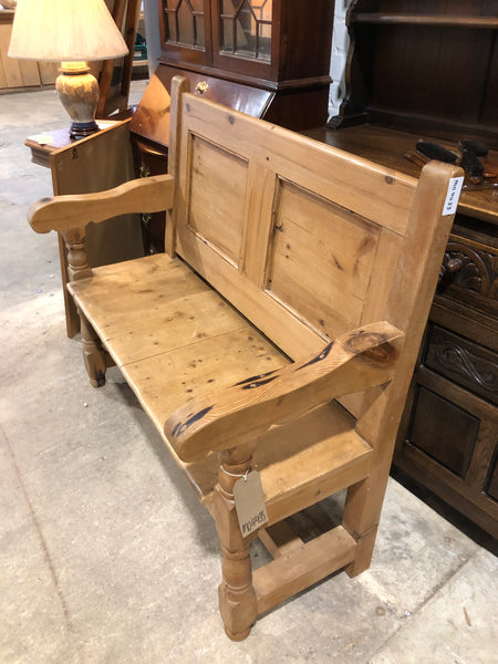 Solid Pine Monks Bench
