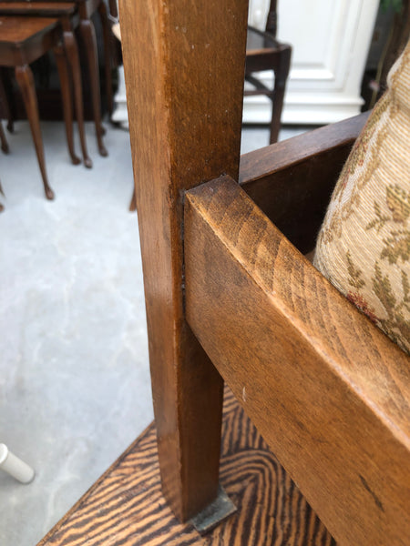 GHC - Vintage Oak Wicker Back Bedroom Chair