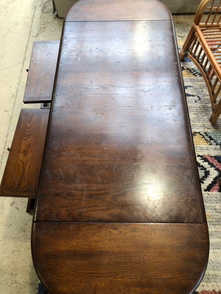 Antique Gate Leg Dark Wood Coffee Table