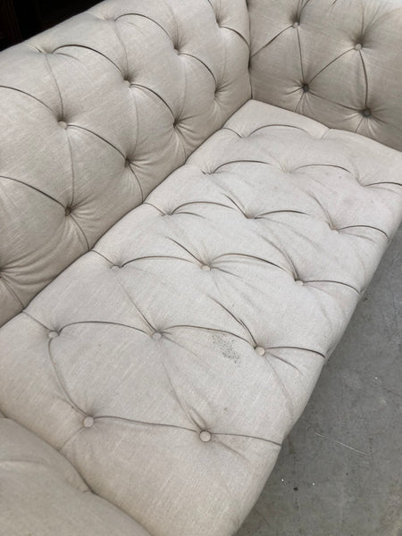 Cream Chesterfield Style Sofa