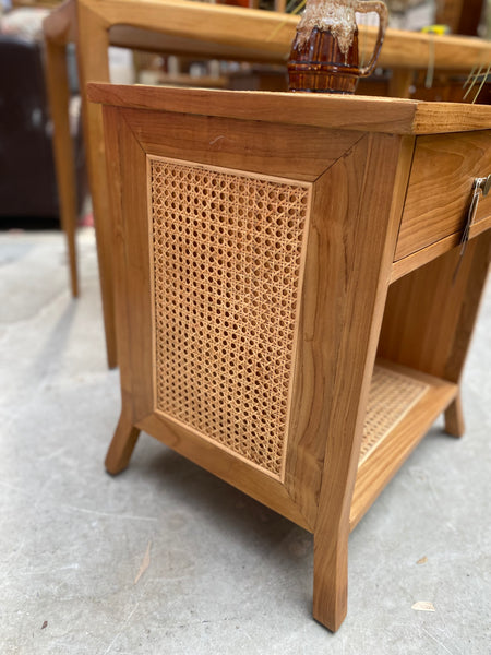 Charles Orchard Rattan Bedside Table