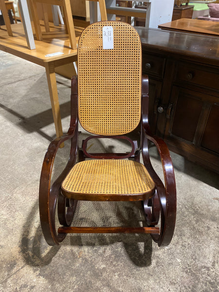 Early 20th Century Bentwood and Cane Rocking Chair