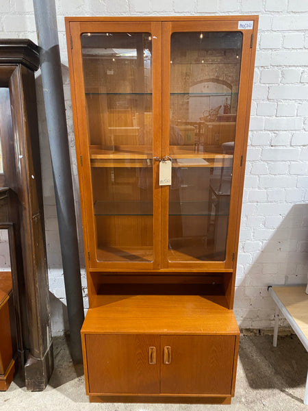 Tall MidCentury G-Plan Teak Display Cabinet
