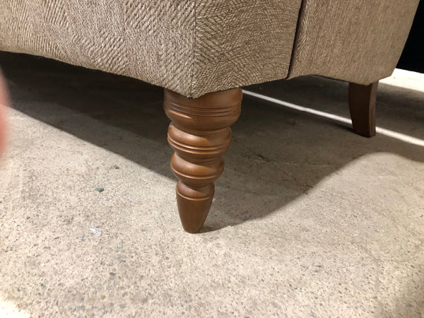 Beige Tweed Two Seater Sofa