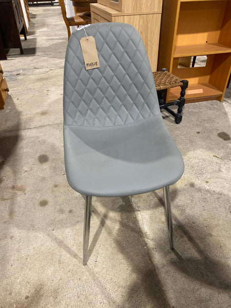 GHC - Faux Leather Grey Padded Chair